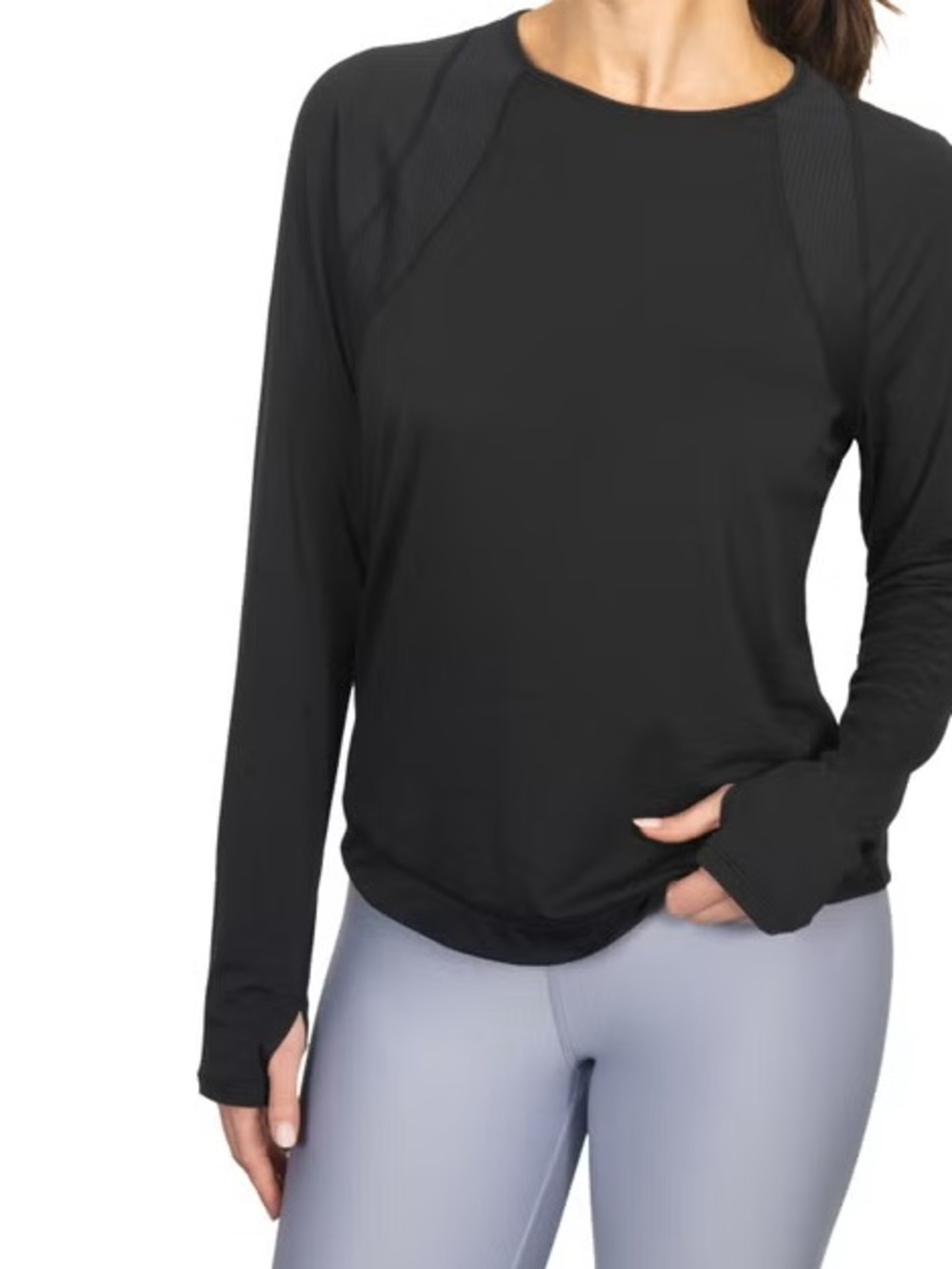 Sweaty Betty Women's Long Sleeve Top, Black, Large (10) - NWT